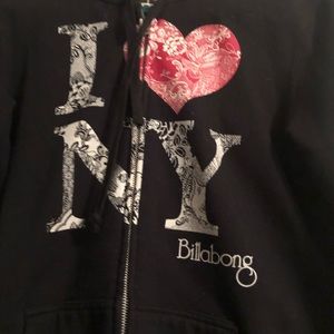 Billabong juniors Large zip up hoodie